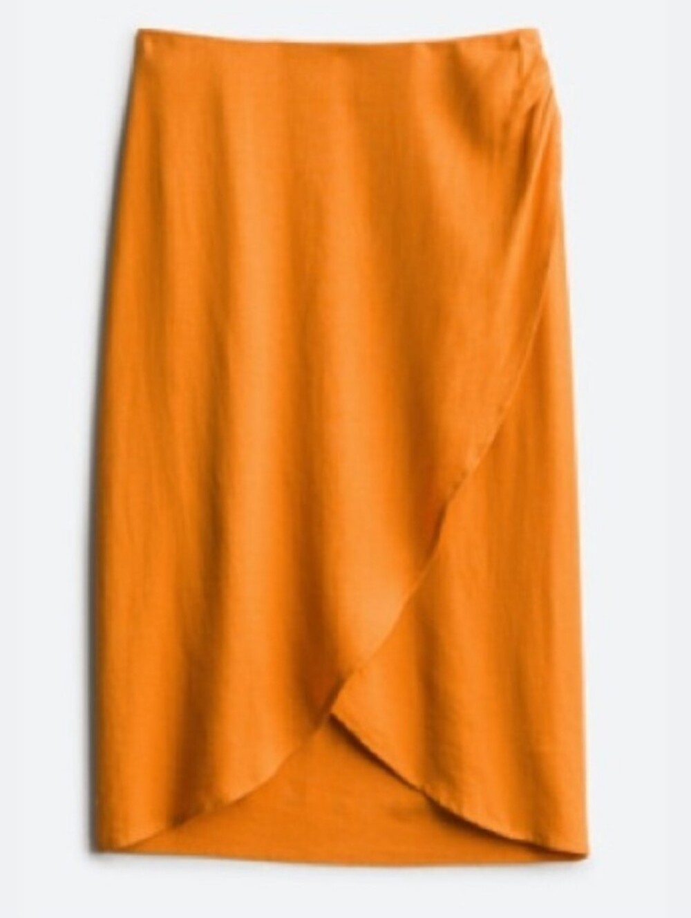 Alia faux wrap midi skirt